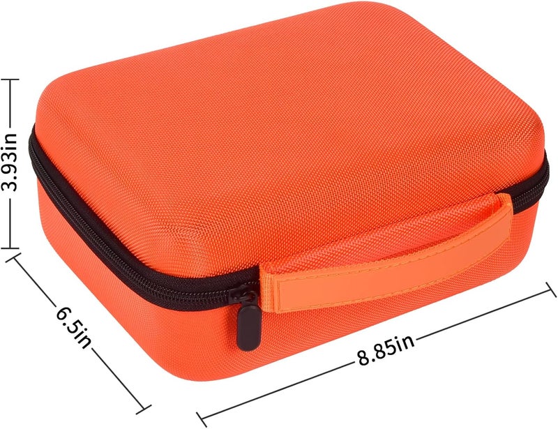 GWCASE Case Compatible with Brother P-Touch PTD220 210 Home/Office Everyday Label Maker, Storage Holder Carrying Organizer for Label Tapes, AC Adapter, Charging Cables (Box Only) -Orange - Image 5